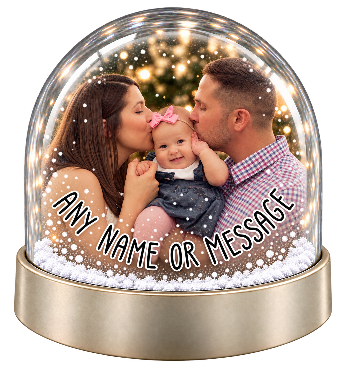 Personalised Snow Globe - Any Photo & Any Message - Image 2