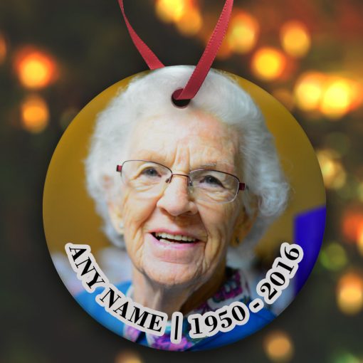 Ceramic Bauble - Memorial Christmas Photo Upload Bauble