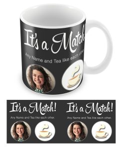 Alternative view of Its a Match Tinder Inspired Personalised Mug Funny Birthday Gift