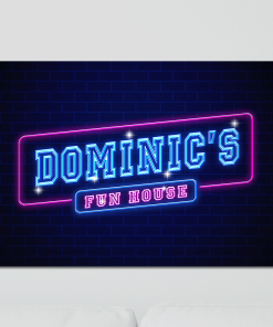 Aluminium Wall Art - Any Names Fun House Neon