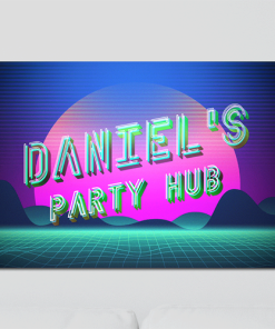 Aluminium Wall Art - Any Names Party Hub Neon