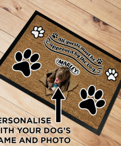 Personalised Door Floor Mat All Guests Must Be Approved By The Dogs