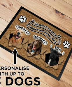 Alternative view of Personalised Door Floor Mat All Guests Must Be Approved By The Dogs