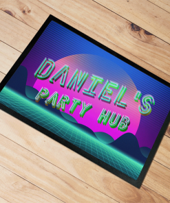 Personalised Door Floor Mat Party Hub Neon