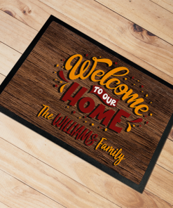 Personalised Door Floor Mat Welcome to Our Home