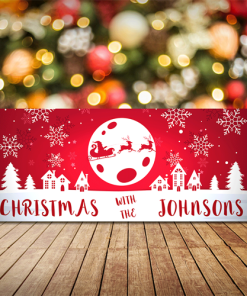 Personalised Christmas Sign Christmas With The