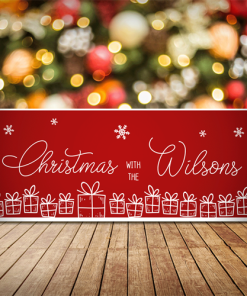 Personalised Christmas Sign Presents Christmas With The