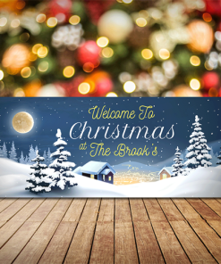 Personalised Christmas Sign Welcome To Christmas