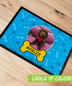 Personalised Pet Dog Mat Photo Upload- Choice Of Colours