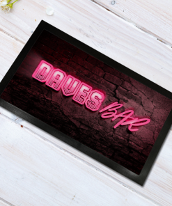 Personalised Bar Runner Any Names Bar Neon