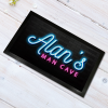 Personalised Bar Mat / Runner Man Cave Neon