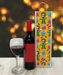 Personalised Wine Box Elf Body Photo Upload