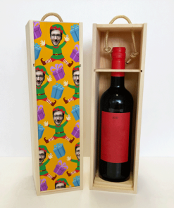 Alternative view of Personalised Wine Box Elf Body Photo Upload