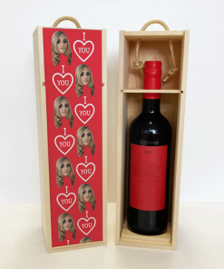 Alternative view of Personalised Wine Box I Love You Photo Upload
