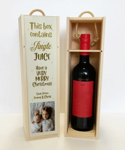 Alternative view of Personalised Wine Box Jingle Juice Photo Upload