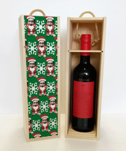 Alternative view of Personalised Wine Box Santa Body Photo Upload