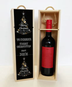 Alternative view of Personalised Wine Box Black - Choice Of Designs