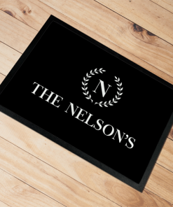 Personalised Door Floor Mat Family Name