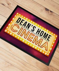 Personalised Door Floor Mat Home Cinema