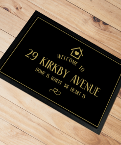 Personalised Door Floor Mat Home Is Where The Heart Is