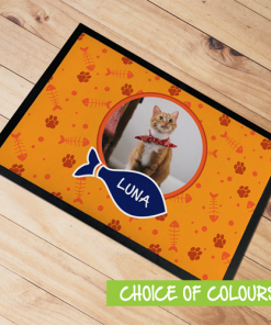 Personalised Pet Cat Mat Photo Upload- Choice Of Colours