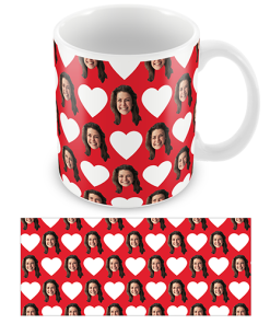Personalised Couples Mug Hearts 1