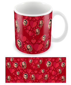 Personalised Couples Mug Hearts 3