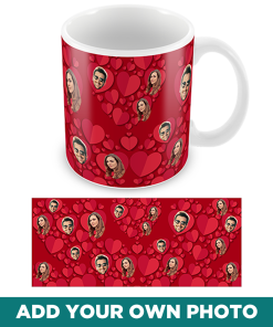 Personalised Couples Mug Hearts 3