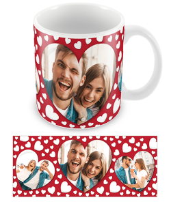Personalised Couples Mug Hearts 4
