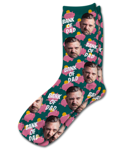Alternative view of Bank Of Dad Fathers Day Personalised Socks Photo Socks