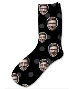 Alternative view of Polka Dots Personalised Photo Socks