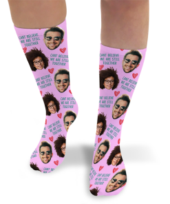 Can't Believe We're Still Together Valentines Day Personalised Socks Photo Socks