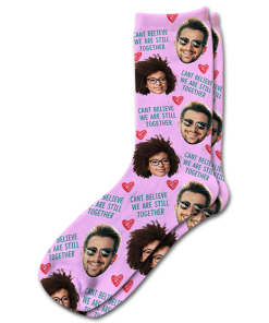 Alternative view of Can't Believe We're Still Together Valentines Day Personalised Socks Photo Socks