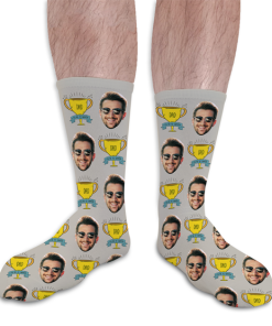 Champion Dad Fathers Day Personalised Socks Photo Socks