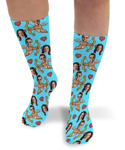 Cupid Valentines Day Personalised Socks Photo Socks
