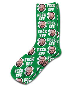 Alternative view of Feck Off Personalised St Patricks Day Photo Socks