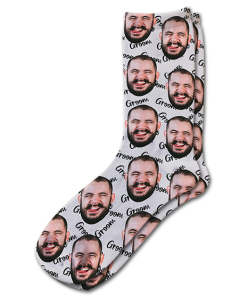 Alternative view of Groom Personalised Stag Do Socks Photo Socks