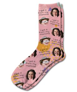 Alternative view of Got It From My Momma Personalised Mothers Day Socks Photo Socks