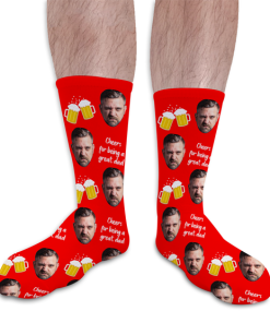 Great Dad Fathers Day Personalised Socks Photo Socks