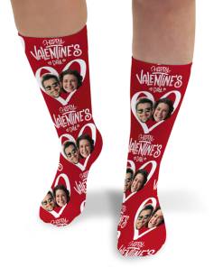 Happy Valentines Day Personalised Socks Photo Socks