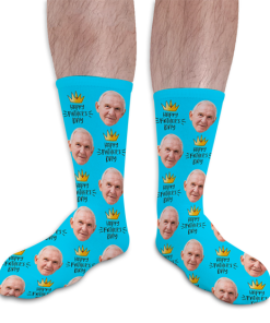 Happy Fathers Day Personalised Socks Photo Socks