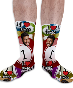 I Love Bingo Personalised Socks Photo Socks