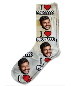 Alternative view of I Love Prosecco Socks Personalised Photo Socks