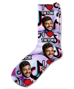 Alternative view of I Love Tiktok Socks Personalised Photo Socks
