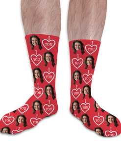I Love You Valentines Day Personalised Socks Photo Socks