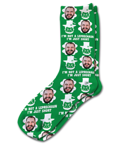 Alternative view of Not A Leprechaun Personalised St Patricks Day Photo Socks