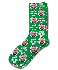Alternative view of Irish For The Day Personalised St Patricks Day Photo Socks