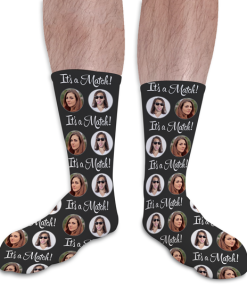 It's A Match Valentines Day Personalised Socks Photo Socks