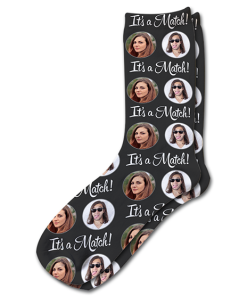 Alternative view of It's A Match Valentines Day Personalised Socks Photo Socks