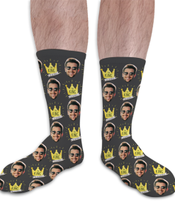 King Of The House Fathers Day Personalised Socks Photo Socks